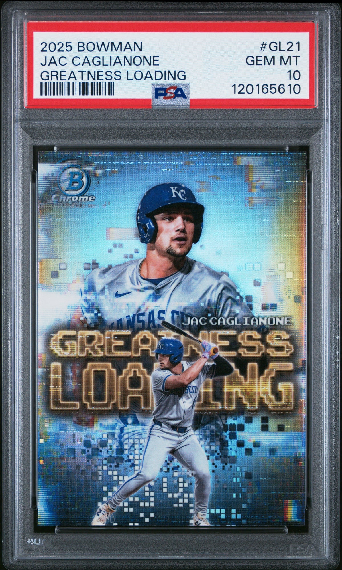 Graded 2025 Topps Bowman Jac Caglianone #GL21 Greatness Loading Rookie RC Baseball Card PSA 10 Gem Mint