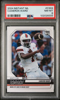 Graded 2024 Panini Instant NIL Cam Ward #CWA Rookie RC Football Card PSA 8 Near Mint