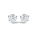 14K White Gold 1.00 Cttw Lab Grown Diamond Martini Set Round Solitaire Stud Earrings
