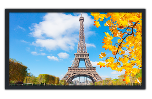Professionally Framed Eiffel Tower Paris High-Resolution Panoramic Photo 12x22 Wall Art