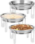 Elevated Cat Bowls Stainless Steel Raised Anti Vomit Small Dog 2/3 Pack