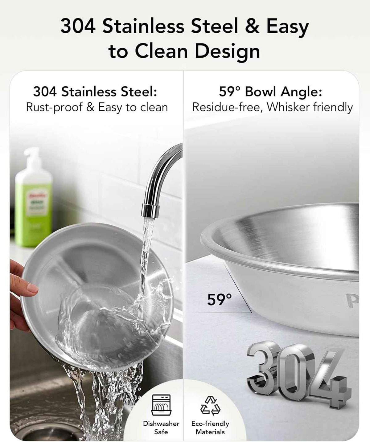 Elevated Cat Bowls Stainless Steel Raised Anti Vomit Small Dog 2/3 Pack