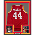 Framed Autographed/Signed Elvin Hayes 35x39 Houston Red Basketball Jersey JSA COA