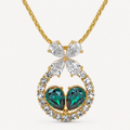 Emerald Heart Pendant Necklace