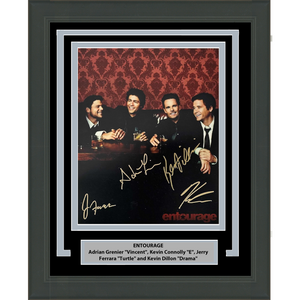 Framed Autographed/Signed Entourage 4x Cast Adrian Grenier Kevin Connolly Jerry Ferrara Kevin Dillon 8x10 Photo JSA COA