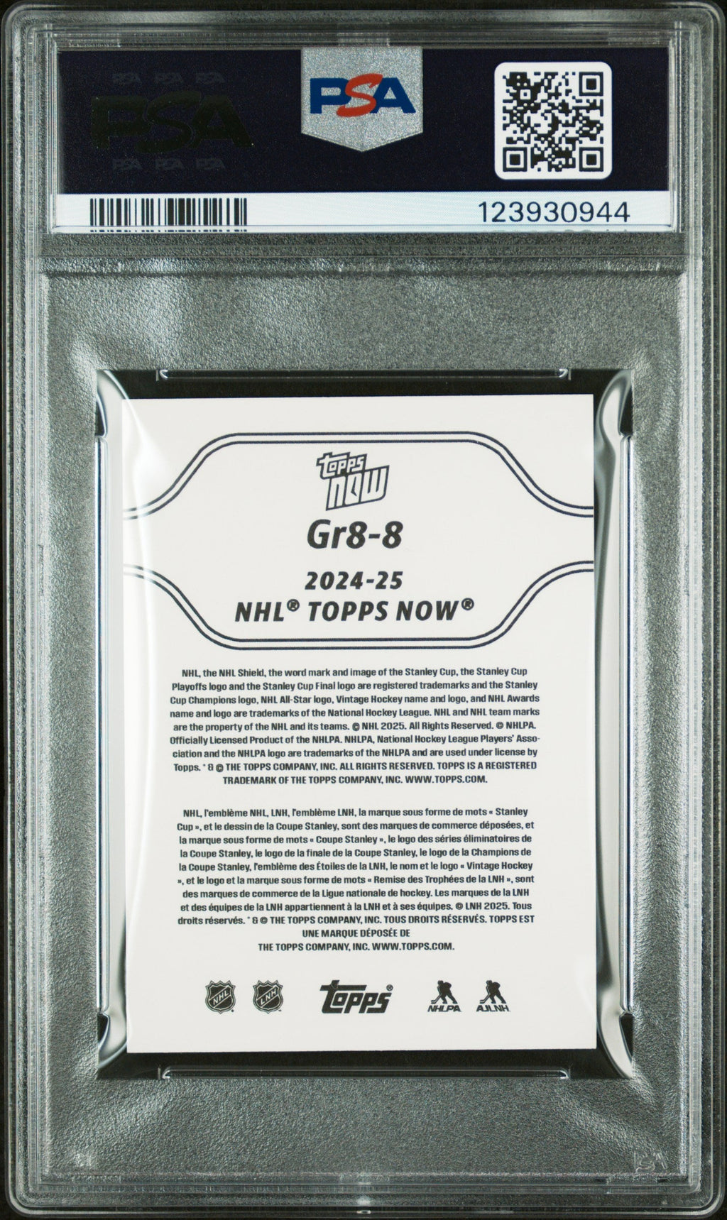 Graded 2024 Topps Now Alex Ovechkin #8 GR8 Chase Sticker Red Ice /5 Hockey Card PSA 7 Near Mint