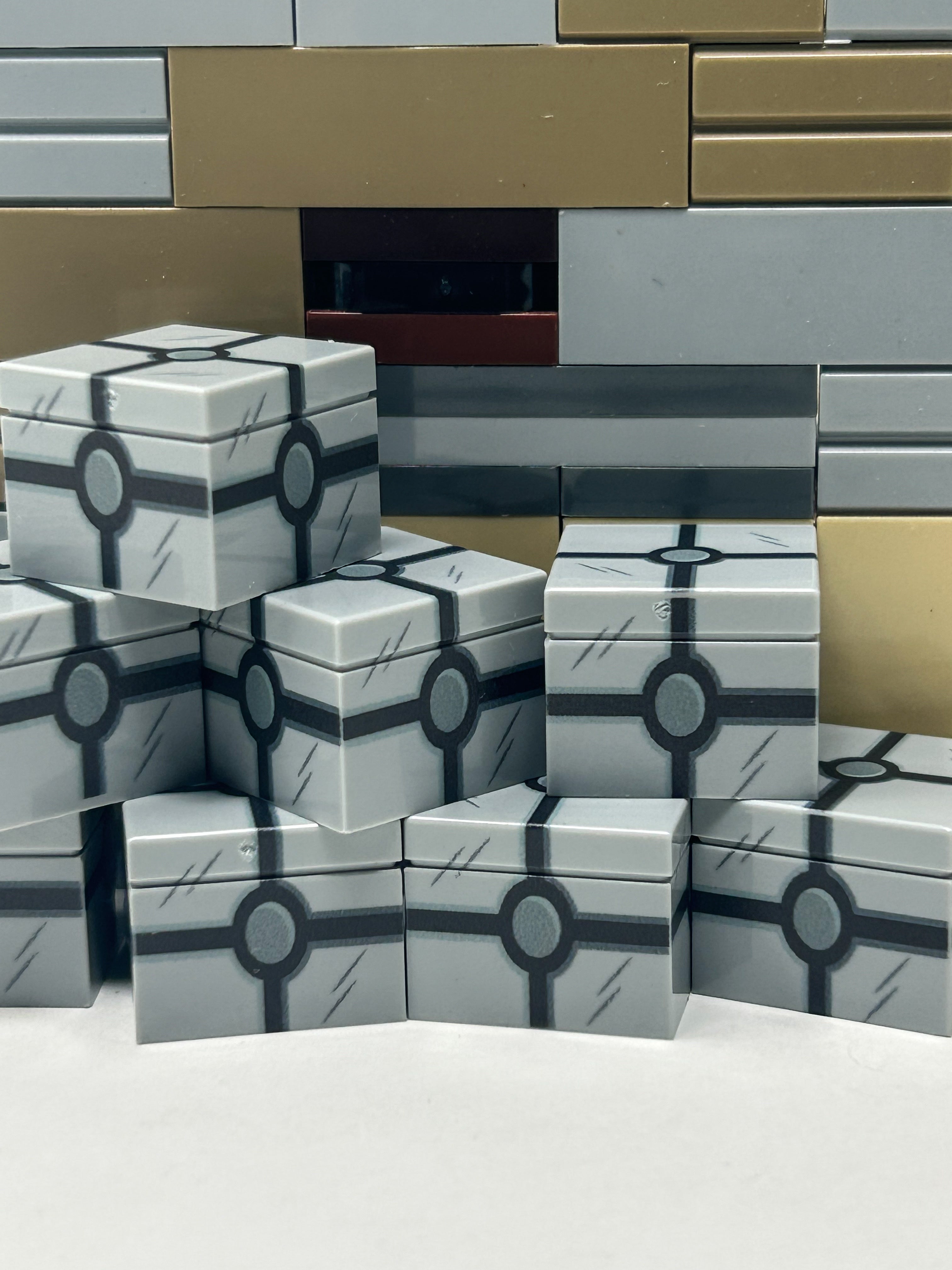 Galactic Cargo Crate/Box #1 made with LEGO parts - B3 Customs