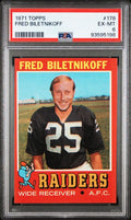 Graded 1971 Topps Fred Biletnikoff #178 Football Card PSA 6 EX-MT