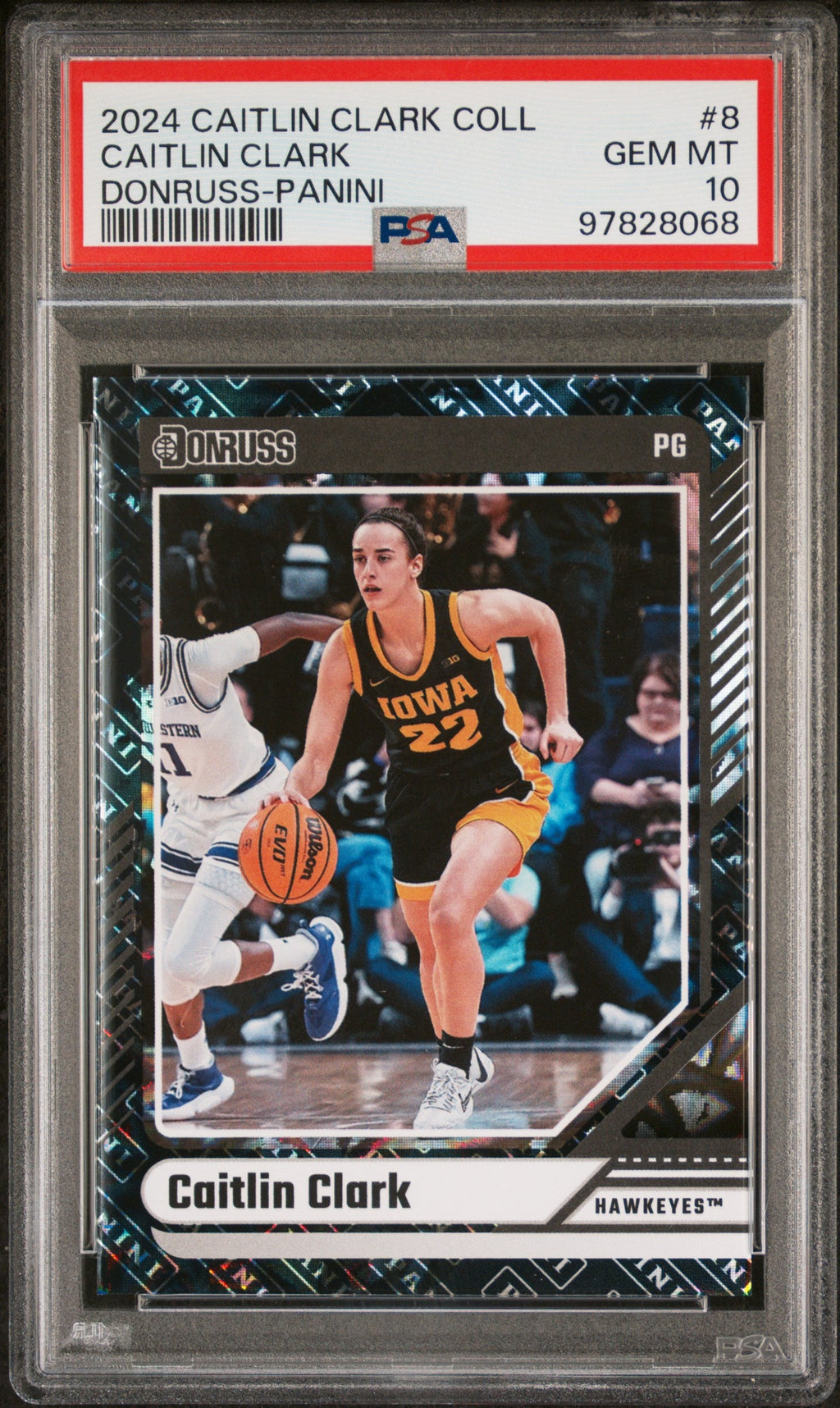 Graded 2024 Panini Caitlin Clark Collection Caitlin Clark #8 Donruss Panini Rookie RC Basketball Card PSA 10 Gem Mint