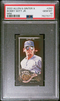 Graded 2022 Topps Allen & Ginter X Bobby Witt Jr. #250 Mini Rookie RC Baseball Card PSA 10 Gem Mint
