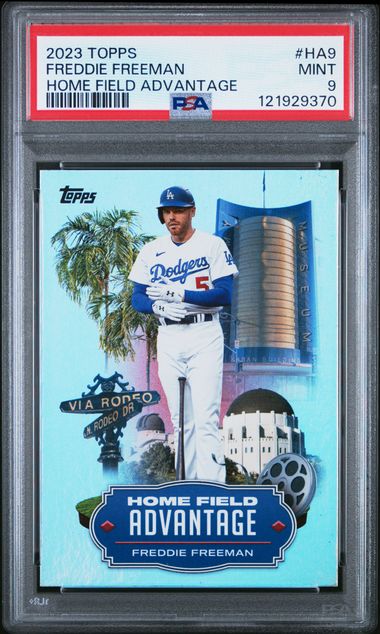 Graded 2023 Topps Home Field Advantage Freddie Freeman #HA9 Baseball Card PSA 9 Mint