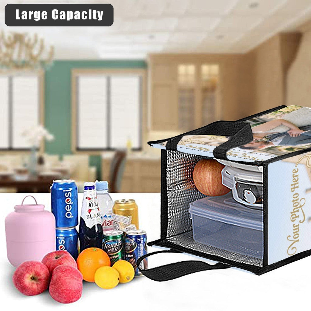 Personalized Photo Lunch Bag – Custom Insulated Tote - Upload your Photo