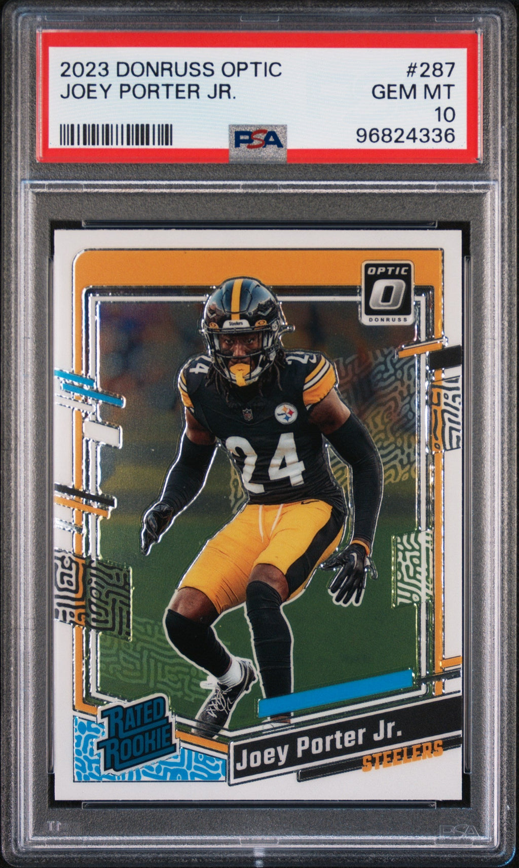 Graded 2023 Panini Donruss Optic Joey Porter Jr #287 Rookie RC Football Card PSA 10 Gem Mint