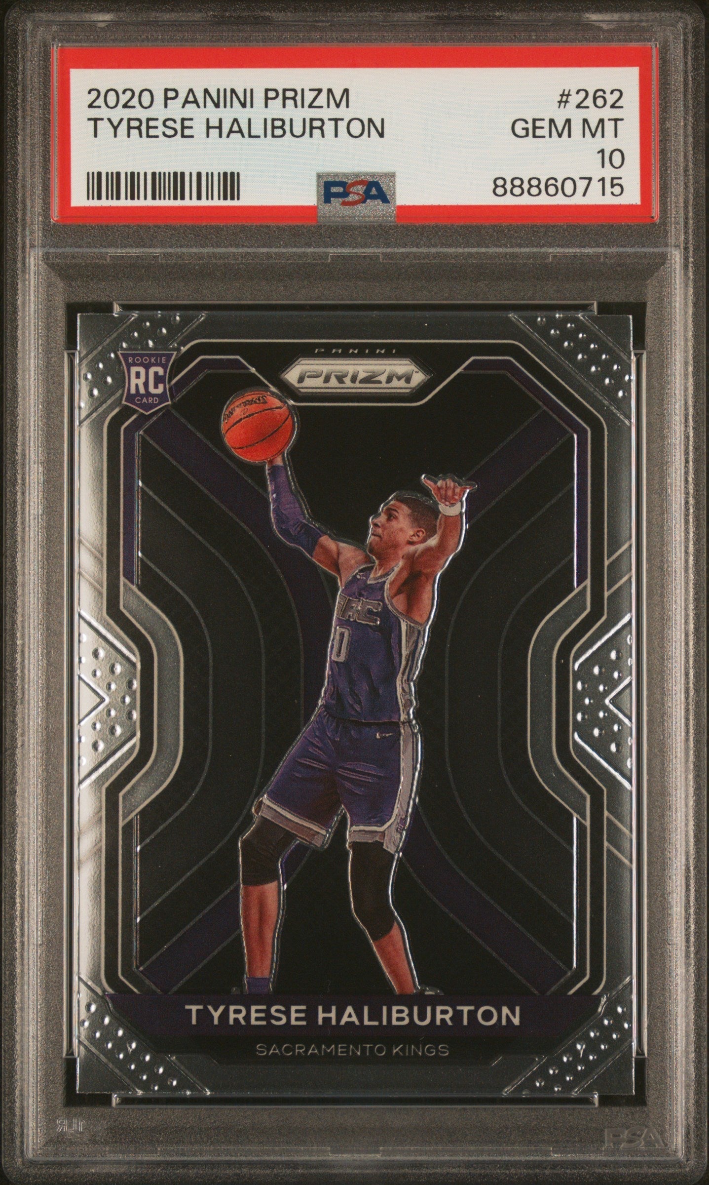 Graded 2020 Panini Prizm Tyrese Haliburton #262 Rookie RC Basketball Card PSA 10 Gem Mint