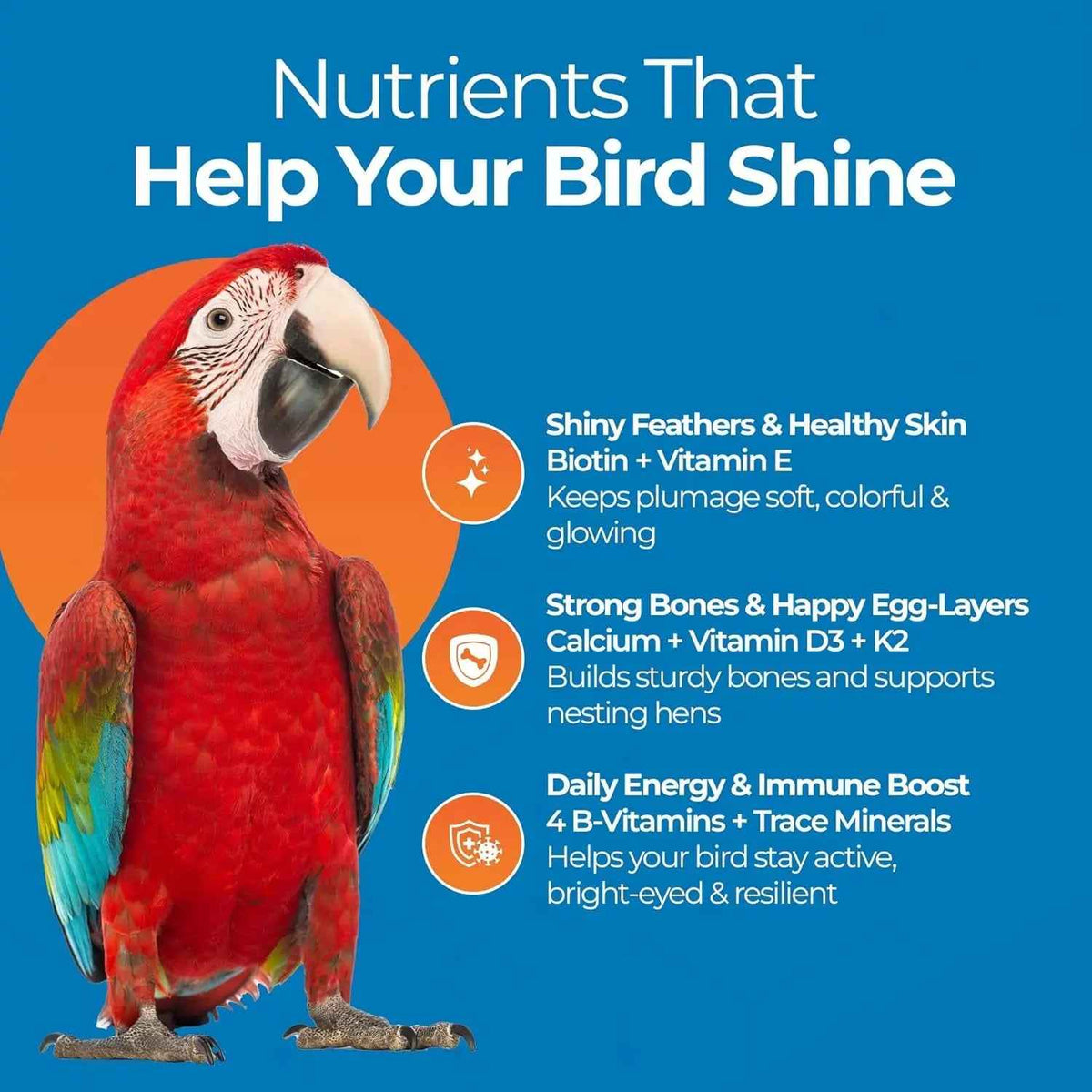 FeatherUp Bird Vitamins with Biotin & Calcium, 90g