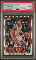 Graded 2023 Topps Chrome DJ Wagner #11 McDonalds AA Raywave Rookie RC Basketball Card PSA 10 Gem Mint