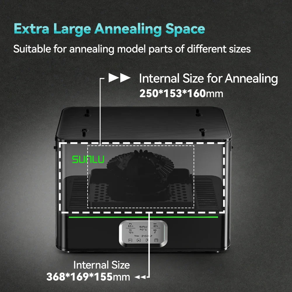 SUNLU FilaDryer E2, Professional Drying and Annealing, Up to 110℃/230°F, Born for Engineering 3D Printing Filaments