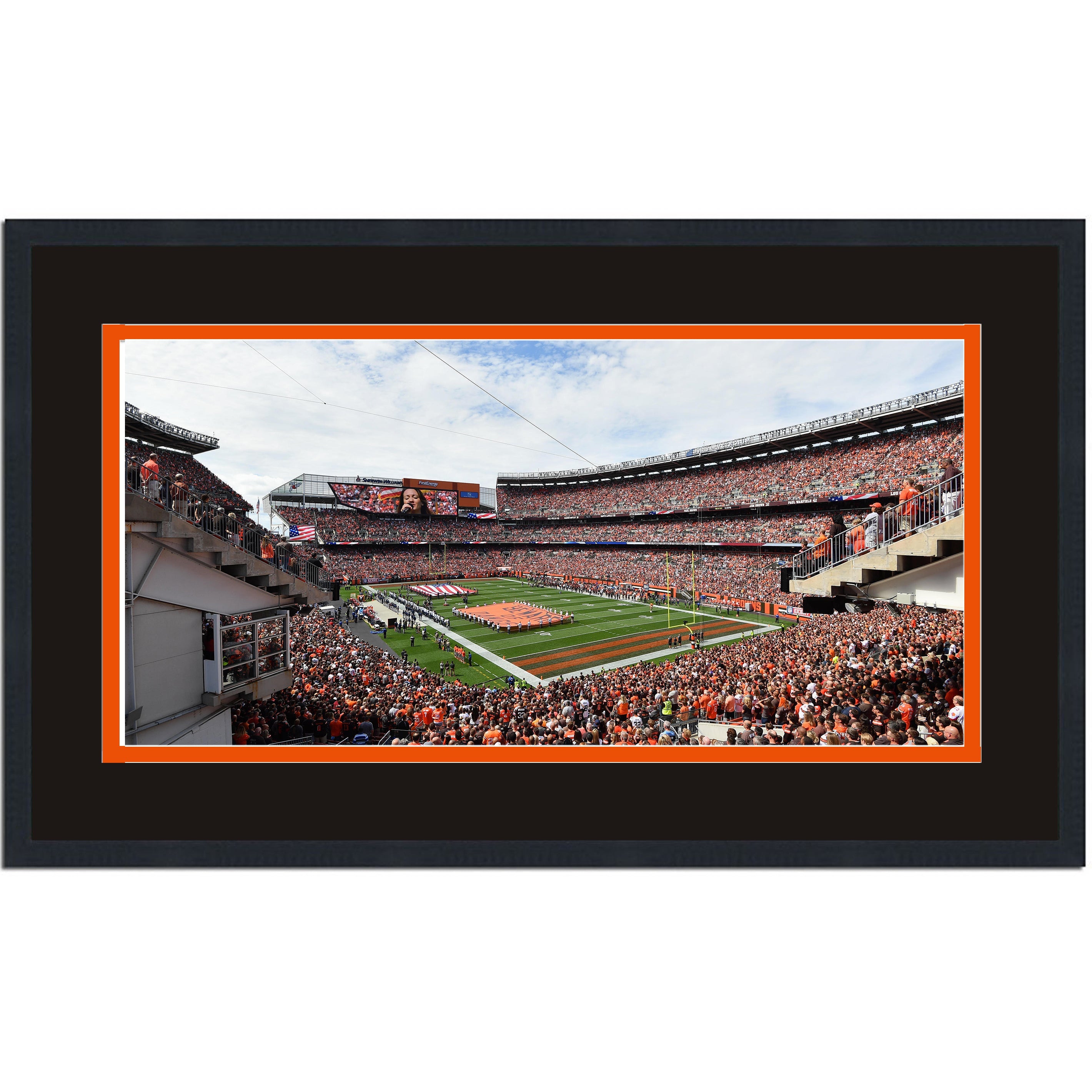 Framed FirstEnergy Stadium Cleveland Browns 16x24 Football Photo Professionally Matted