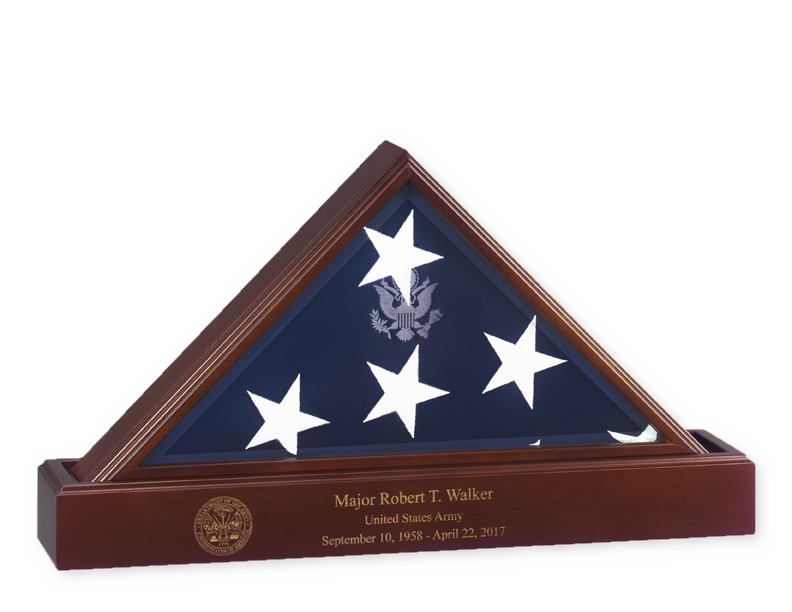 Flags Connections Police Flag and Pedestal, Burial Display Case