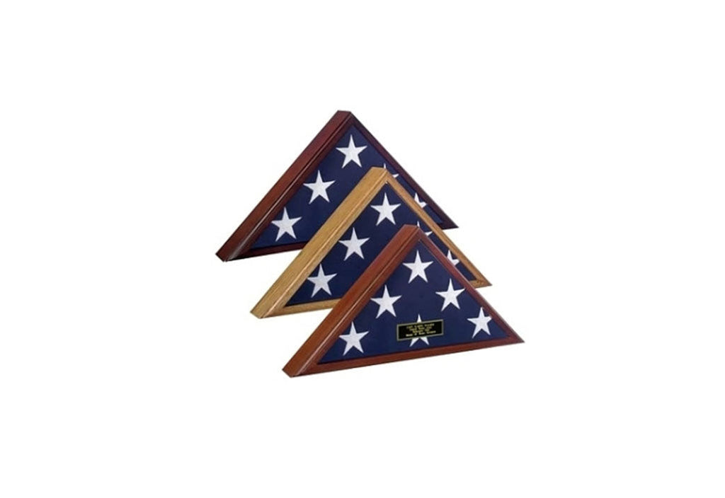 Flag Display Case 5x8 flag, Capitol Hill Oak or Cherry Flag Case.