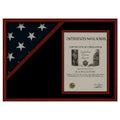 Flag Display Case Flag and Certificate Flag Box, Walnut or cherry wood