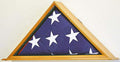 Flag Display Case for 5 x 9.5 Burial/Funeral/Casket/Veterans Military Flag box, Oak Wood