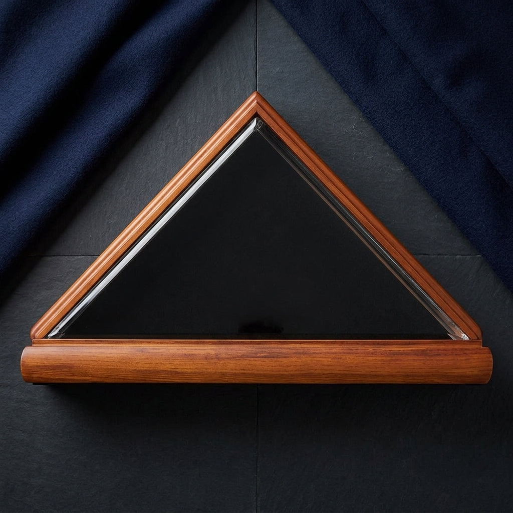 Cherry Wood Flag Display Cases with Clear Acrylic Cover – Cherry