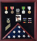 Flag Photo and Badge Display Case, holds a 3 x 5 flag