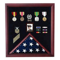 Flag and Photo Display case, Photo and Medal Display case