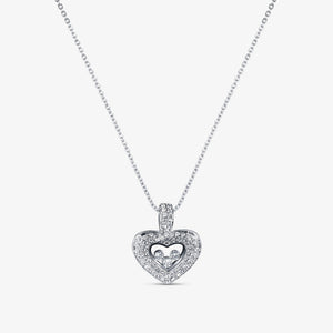 Tryndi Floating Heart Necklace