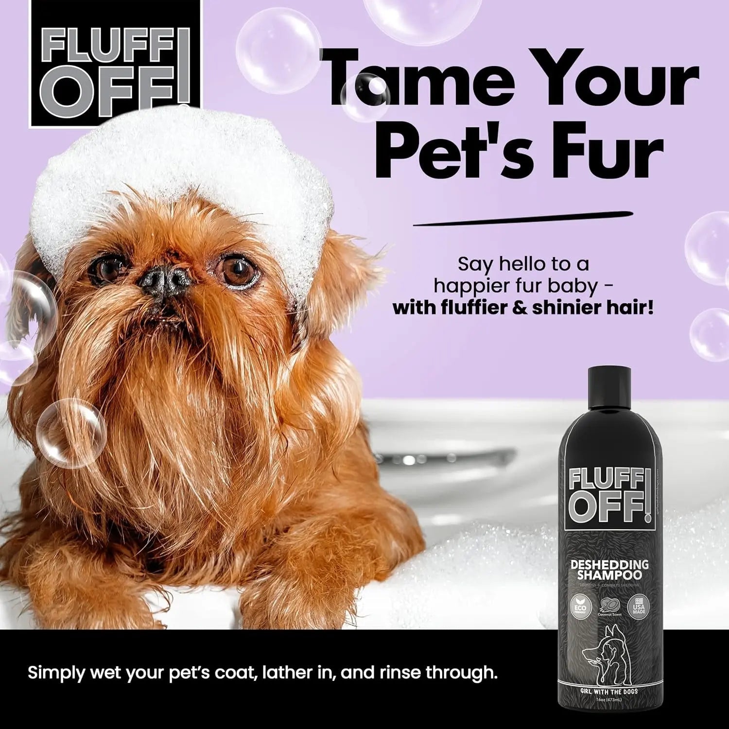 Fluff Off & Nasty Critter Dog Shampoo Set – Deshedding & Deep Clean, 16oz Each