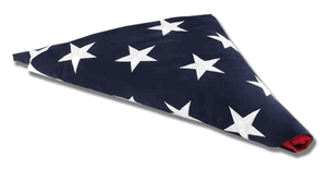 American Flag For Flag Display Case - 3ft x5 ft or 5ft x 9.5ft America Cotton Flag or folded 3ft x 5ft or folded 5ft x 9.5 ft America Flag.