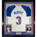 Framed Autographed/Signed Dale Murphy 35x39 Atlanta White Baseball Jersey PSA/DNA COA