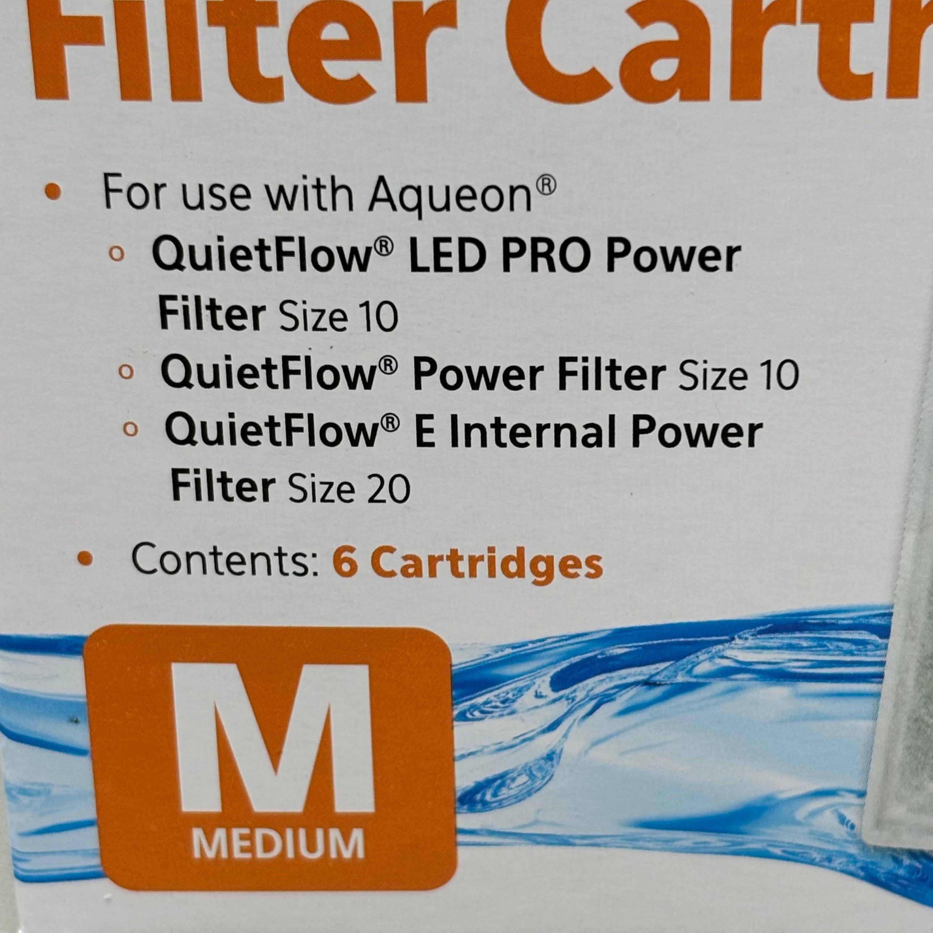 Aqueon (2 BOXES, 6 FILTERS EACH) Replacement Filter Cartridges Medium