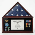 Elegant Memorial/Funeral Flag Display Case Storage Military Shadow Box