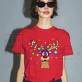 Funny Cute Reindeer Christmas T-Shirt – Holiday Graphic Unisex Cotton Tee