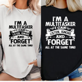 Funny "I'M A MULTITASKER" Quote Shirt – Sarcastic Office Humor Graphic Tee