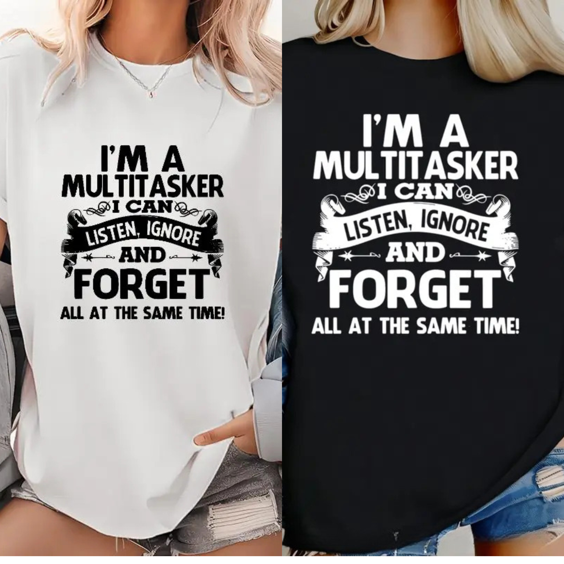 Funny "I'M A MULTITASKER" Quote Shirt – Sarcastic Office Humor Graphic Tee