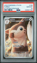 Graded 2025 PKM JTG EN Furret #168 Illustration Rare Trading Card Game PSA 10 Gem Mint