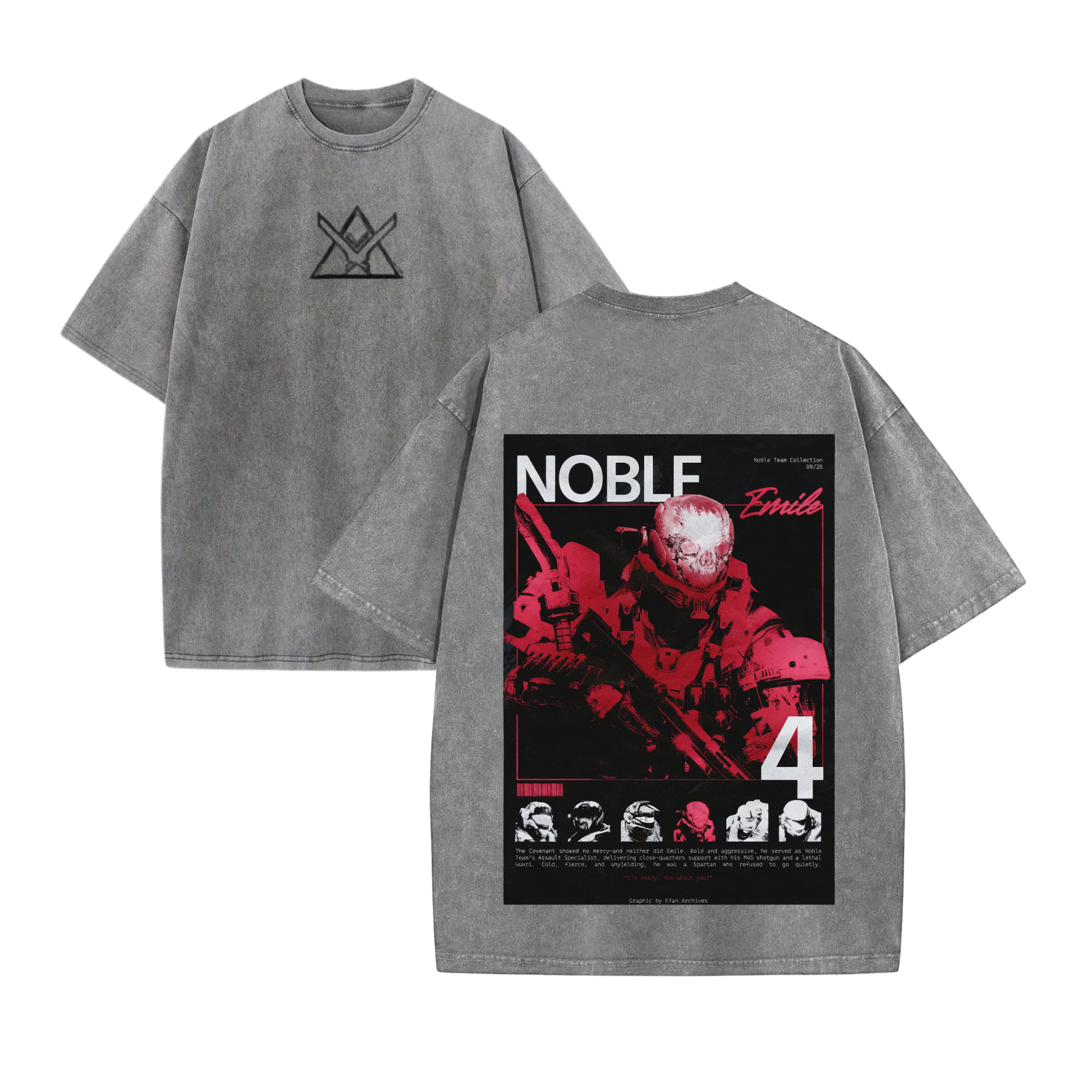 Futuristic Squad “Remember the Mission” Vintage Washed Apparel – Gaming Graphic T-Shirt