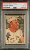 Graded 1952 Bowman Small George Halas #48 Football Card PSA 4 VG-EX