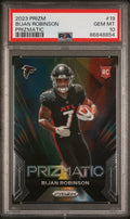 Graded 2023 Panini Prizm Bijan Robinson #19 Prizmatic Rookie RC Football Card PSA 10 Gem Mint