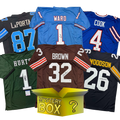 Autographed/Signed Football GOLD Series 4 Jersey Mystery Box with PSA JSA or Beckett COA