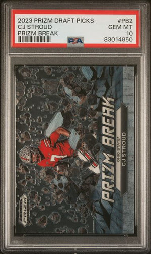 Graded 2023 Panini Prizm DP CJ Stroud #PB2 Prizm Break Rookie RC Football Card PSA 10 Gem Mint
