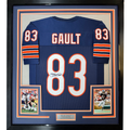 Framed Autographed/Signed Willie Gault 35x39 Chicago Blue Football Jersey JSA COA