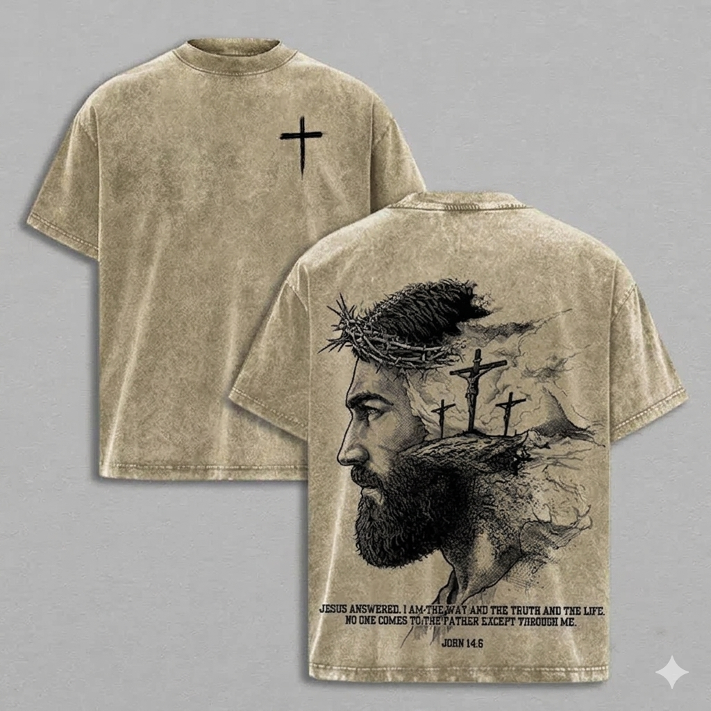 Jesus Christ John 14:6 Bible Verse T-Shirt