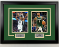 Framed Giannis Antetokounmpo & Damian Lillard Milwaukee Bucks 17x23 Dual Basketball Photo