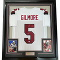 Framed Autographed/Signed Stephon Gilmore 35x39 South Carolina White College Football Jersey PSA/DNA COA