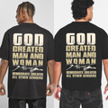 God Created Man & Woman T-Shirt – Traditional Christian Values Tee