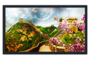 Professionally Framed The Great Wall of China Skyline High-Resolution Panoramic Photo 12x22 Wall Art